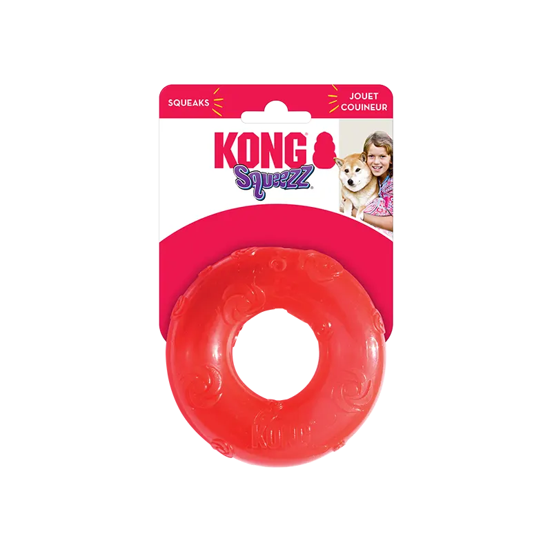 why do dogs like squeaky toys - KONG - Squeezz® Ring-2