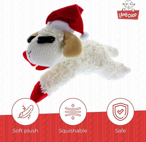 Holiday Santa Plush Dog Toy